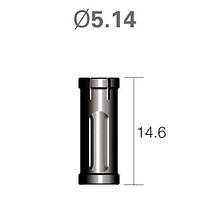 Обмежувач глибини для фрез DASK № XFDST04, 1шт, діам.= 5.14 мм; довжина= 14.6 мм; глиб.преп.= 4 мм (Dentium/Дентіум)