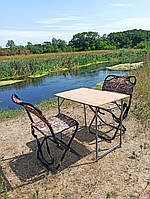 Купити стіл зі стільцями для пікніка "Кріпиш ФП1+2к+" набір складних меблів