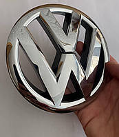 Eмблема передня VW (Фольцваген) 135 мм PASSAT B7, CADDY 3, TOURAN 1 - Хром (1T0853601E)