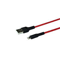 Кабель Ridea RC-M132 Fila 12W USB - Lightning 2.4A 1 m Red-Black SN, код: 7786864