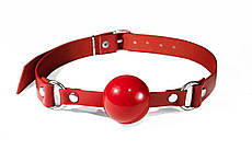 Капелюх силіконовий Feral Feelings Silicon Ball Gag Red/Red, червоний ремінь, червона кулька, Київ