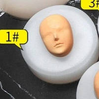 Сіліконовий молд для полімерної глини. Лялькове личко. Обличчя №1 Розмір 27*19 мм