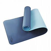 Коврик для йоги и фитнеса 4FIZJO 4FJ0373 TPE 180 x 60 x 0.6 см, Blue/Sky Blue, Land of Toys