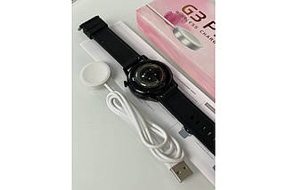 Розумний смарт-годинник Smart Watch G3 Pro bluetooth круглі з крокоміром пульсометром лічильник калорій 42 мм Чорний, фото 2