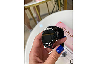 Розумний смарт-годинник Smart Watch G3 Pro bluetooth круглі з крокоміром пульсометром лічильник калорій 42 мм Чорний, фото 3