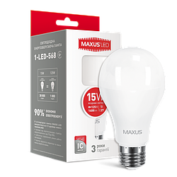 LED лампа MAXUS A70 15W 4100K 220V E27 (1-LED-568) (NEW)