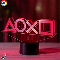 3D светильник ночник с пультом "PlayStation" 3DTOYSLAMP