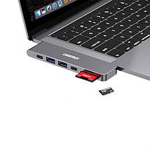 USB HUB Choetech HUB-M14 7в1 2USB 2Type-C Type-C-HDMI-SD-TF-USB Multiport Adapter Grey, фото 5