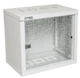 ZPAS Шафа 19", 12U, Z-BOX, змінні бічні стінки, скляні двері, 600x600 мм, максимально 100кг, сіра