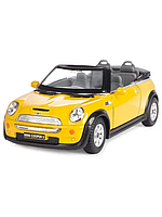 Детская коллекционная машинка Mini Cooper S Kinsmart KT5089W инерционная (Желтый)