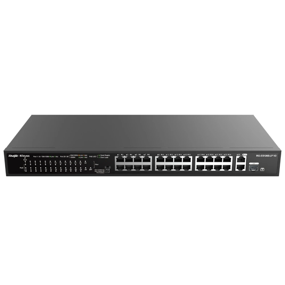 Ruijie Reyee RG-ES126S-LP V2 24-портовий некерований PoE комутатор