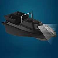 Лодка для рыбалки 500 м RC с 2 контейнерами для прикормки, черная лодка с дистанционным управлением 5,4 км/ч