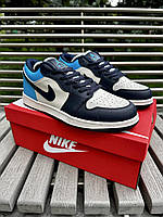 Кроссовки Nike Air Jordan 1 low (blue)