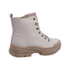 Черевики жіночі Berisstini молочні натуральна шкіра, 39, фото 4