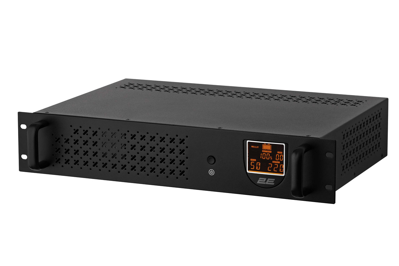 2E Джерело безперебійного живлення RE850, 850VA/480W, RM 2U, LCD, USB, 2xSchuko, фото 1