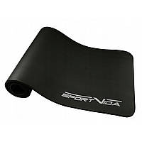 Коврик (мат) спортивный SportVida NBR 180 x 60 x 1.5 см для йоги и фитнеса SV-HK0167 Black