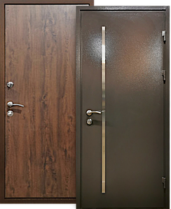 Вуличні вхідні металеві двері з терморозривом і утепленим коробом.