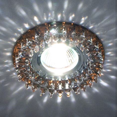 Світильник точковий з кристалами Feron CD 2540 коричневий (чайний), фото 1