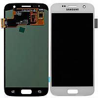 Екран (дисплей) Samsung Galaxy S7 G930F + тачскрин белый OLED