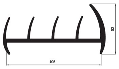 Гумовий профіль Alta, 105 мм