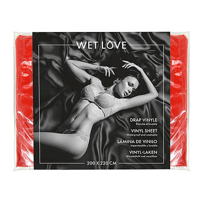 Простирадло з вінілу Fetish Tentation Wet Love Red 220x200 см