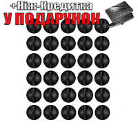 Тримач органайзер кабелів на робочий стіл, автомобіль 30 шт. Чорний