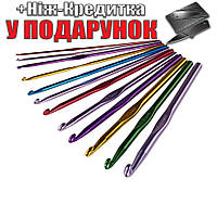 Набір алюмінієвих гачків для в'язання 12 шт
