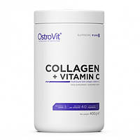 Хондропротектор для спорта OstroVit Collagen And Vitamin C 400 g 40 servings Pure FT, код: 7558852