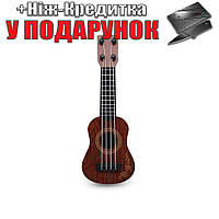 Укулеле Міні гітара на 4 струни 25 см Темно коричневий