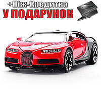 Модель гоночного автомобиля Bugatti 1:32 металлическая Красный