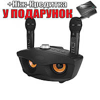 Караоке система с двумя микрофонами Bluetooth КТВ TF FM AUX