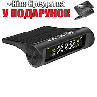 Система контролю тиску та температури у шинах TPMS автомобільна зовнішні датчики Solar TPMS Чорний