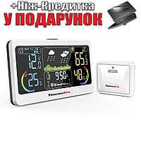 Метеостанция Термометр гигрометр ThermoPro TP68C 150 м с подсветкой с выносным датчиком Белый