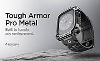 Чохол з ремінцем Spigen Tough Armor Pro Metal для Apple Watch 45 mm Series 9/8/7, фото 2