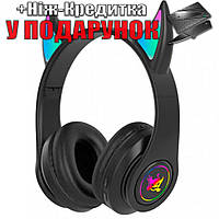 Беспроводные RGB наушники Devil Ear SY-39 Stereo HIFI с микрофоном Bluetooth чёрные