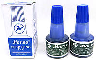 Штемпельная краска Horse синяя 30мл HS-013-BL rish