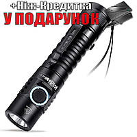 Фонарь Wurkkos FC11 с магнитом и аккумулятором на 1300LM 5000K 18650 USB Type-C 5000K + 18650 Черный