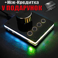 Мультимедійна RGB клавіатура 4 кнопки Енкодер Чорний