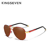 Мужские поляризационные солнцезащитные очки KINGSEVEN N7503 Red Brown