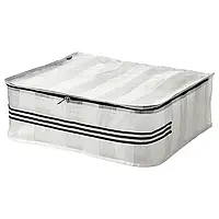 ІКЕА GORSNYGG Ящик для зберігання одягу/білизни, білий/прозорий, 55х49х19 см 40504193