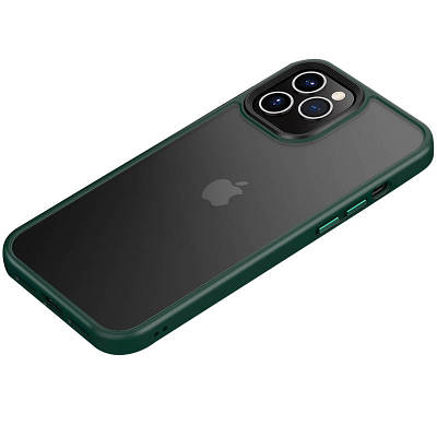 TPU+PC чохол Metal Buttons для Apple iPhone 12 Pro/12 (6.1") TPU+PC, Зелений