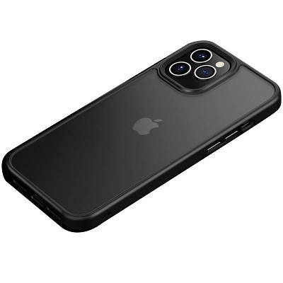 TPU+PC чохол Metal Buttons для Apple iPhone 12 Pro/12 (6.1") TPU+PC, Чорний