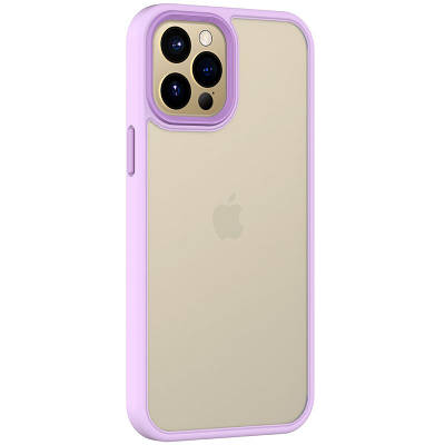 TPU+PC чохол Metal Buttons для Apple iPhone 12 Pro/12 (6.1") TPU+PC, Бузковий