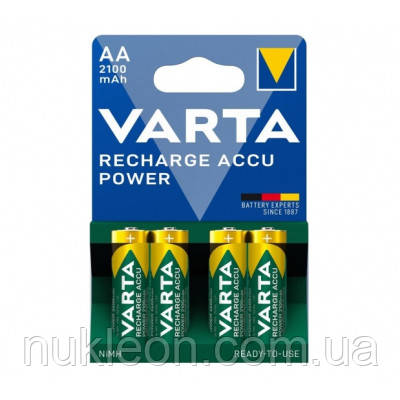 Популярний! Акумулятор Varta AA 2100mAh * 4 NI-MH Power (56706101404) - Краща якість тільки на Nukleon.com.ua, фото 1