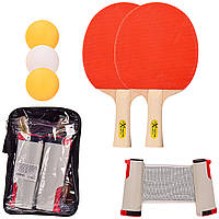 Теннис настольный TT2136(20 шт)Extreme Motion,2 ракетки,3 мячика ABS,с сеткой в чехле (толщина 6 мм)р-р