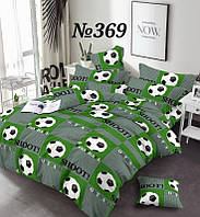 Постільна білизна, бязь GOLD, двоспальний комплект, футбольні м'ячі (футбол)