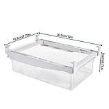 Кухонний тримач висувний прозорий контейнер для фруктів овочів, фото 2