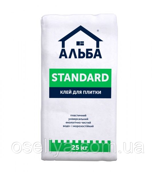 Клей для плитки Альба "STANDARD" 25 кг