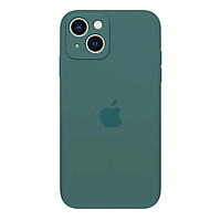 Чехол Silicone Case Full Protective Camera Iphone 13 Pro Max Хвойно-Зелений