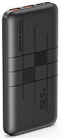 Зовнішній акумулятор (Power Bank) XO PR187 (PR187) 10000 mAh Black 22.5W + 20W (Li-Pol, Input: microUSB/USB Type-C, Output: 2xUSB,